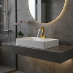 Robinet de lavabo cascade moderne mélangeur chaud et froid grue robinet de lavabo d&rsquo;eau pour robinet d&rsquo;évier de salle de bains robinets antirouille à économie d&rsquo;eau Robinet de bain de luxe lavabo