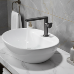 VGX robinets de salle de bains mitigeur de lavabo en acier inoxydable robinet d&rsquo;évier robinetterie de lavabo gastronomique robinet d&rsquo;eau chaude et froide brossé or gris