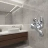 Robinets de lavabo muraux chromés