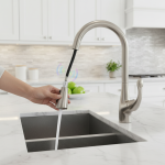 Robinet de cuisine tactile en Nickel brossé, en laiton de qualité, mitigeur d&rsquo;évier de cuisine extractible chaud et froid, robinets de cuisine tactiles à capteur intelligent