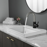 Mélangeur de lavabo de salle de bains, noir mat/nickel brossé, gamme pour éviers, accessoires de robinet mitigeur chaud et froid en acier inoxydable