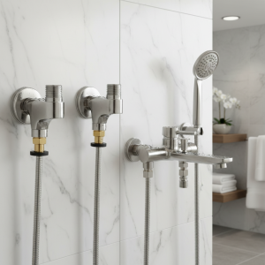 Robinet de baignoire de douche en acier inoxydable 304, Nickel brossé, Angle réglable, adaptateur de robinet de douche, pied incurvé en laiton massif Robinet de baignoire de douche en acier inoxydable 304, Nickel brossé, Angle réglable, adaptateur de robinet de douche, pied incurvé en laiton massif