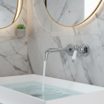 Robinet mitigeur de ark en laiton, rétro, plaqué chrome, une poignée, deux trous, eau chaude et froide, style européen