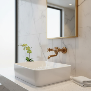 Robinet de lavabo en cuivre Antique, évier à double poignées, robinet de baignoire, fournitures de salle de bain Robinet de lavabo en cuivre Antique, évier à double poignées, robinet de baignoire, fournitures de salle de bain