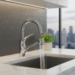 Pulvérisateur de robinet de cuisine chromé, nouveau style, pour la maison, la cuisine, la piscine, la nervure de douche, question pratique, tête de remplacement