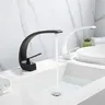 Robinets de lavabo de conception courbe noir/blanc – vue 1