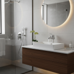 Ensemble de robinets de lavabo, salle de bains, baignoire, robinet de douche avec pomme de douche à main, toilettes, mitigeur d&rsquo;eau chaude et froide, buse montée sur le pont