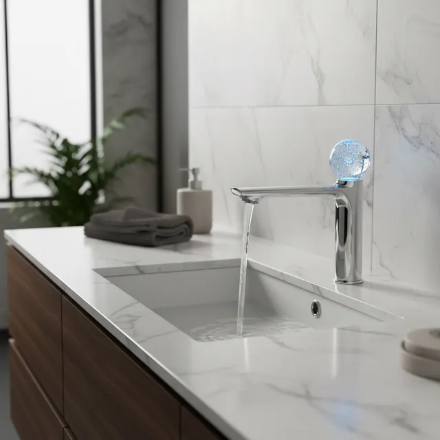 Robinet de lavabo salle de bains robinet d'évier chaud…