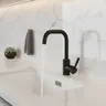 Robinet de cuisine minimaliste moderne en acier inoxydable – vue 1