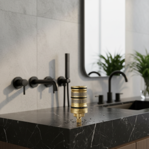 Cartouches de robinet vanne thermostatique mitigeur de douche en laiton contrôle de température pour robinet mitigeur de bain nouvelle offre spéciale Cartouches de robinet vanne thermostatique mitigeur de douche en laiton contrôle de température pour robinet mitigeur de bain nouvelle offre spéciale