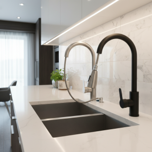 2025Nouveau moderne en acier inoxydable 360 °   Robinet télescopique rotatif en acier inoxydable, plus Durable, pour évier de cuisine, salle de bains, robinet de lavabo