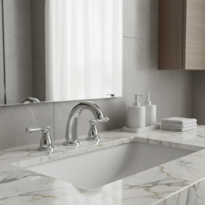 Robinet de lavabo de salle de bain domestique, avec double commande pour l’eau chaude et froide, en cuivre ou en alliage de haute qualité Robinet de lavabo de salle de bain domestique, avec double commande pour l’eau chaude et froide, en cuivre ou en alliage de haute qualité