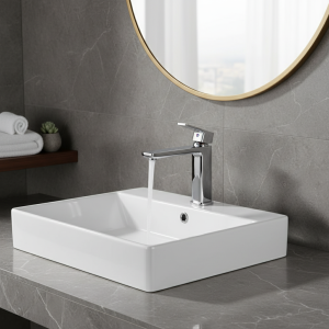 BAKALA robinet de lavabo noir/chromé, robinets d’évier montés sur le pont, mélangeur froid et chaud pour salle de bains, robinet de grue BAKALA robinet de lavabo noir/chromé, robinets d’évier montés sur le pont, mélangeur froid et chaud pour salle de bains, robinet de grue