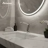 Salle de bain en laiton or rose de luxe