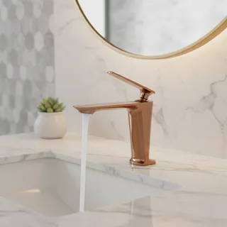 ZAPPO robinet de salle de bains doré Rose