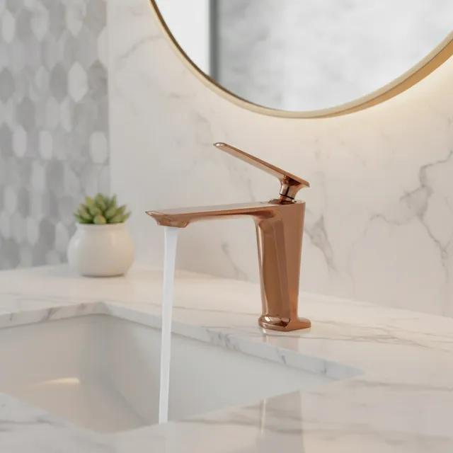 ZAPPO robinet de salle de bains doré Rose