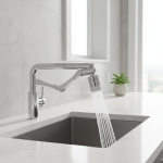 Acier inoxydable universel 1440 ° Bras robotique pivotant, Extension de robinet, aérateur, extension de robinet d&rsquo;évier de cuisine, Mode débit d&rsquo;eau 2