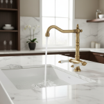 Robinet de cuisine à double poignée, robinet rétro en laiton Antique, Rotation à 360 degrés, robinets d&rsquo;évier de cuisine, mitigeur d&rsquo;évier de salle de bains monté sur le pont