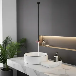 Robinet de lavabo à capteur noir intelligent