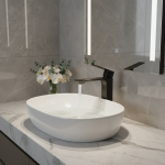 VGX robinets de salle de bains, noir mat, mélangeur de lavabo, robinet de grue d&rsquo;évier, robinet d&rsquo;eau chaude et froide, lavabo en laiton à trou unique