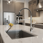 Pommeau de douche en plastique, robinet de cuisine haute pression, robinet à ressort Durable, pratique, pomme de pulvérisation extractible, économie d&rsquo;eau