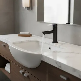 Mitigeur lavabo monocommande monotrou cylindrique minimaliste acier…