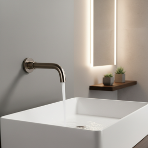 Robinet de lavabo robinet de salle de bains bec de robinet Smesiteli laiton brossé Chrome vanité Tapware Robinet de lavabo robinet de salle de bains bec de robinet Smesiteli laiton brossé Chrome vanité Tapware