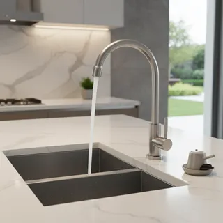 Robinet évier cuisine monocommande mitigeur acier inoxydable 304…