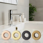 Couvercle de trop-plein noir argent or Vintage Bronze laiton salle de bains lavabo robinet évier avec remplacement d&rsquo;insertion d&rsquo;anneau de Six pieds