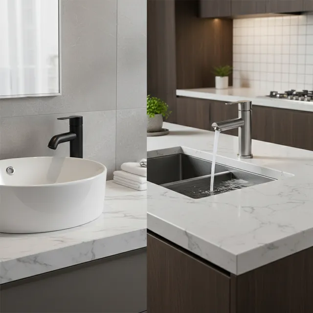 HOancies-Robinet d'Eau Chaude et Froide en Acier…