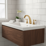 Robinet de lavabo à 3 trous, double commande, robinet d&rsquo;évier de salle de bains monté sur le pont, robinets mélangeurs Vintage froids et chauds, robinet de baignoire