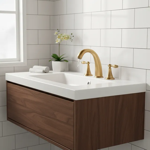 Robinet de lavabo à 3 trous