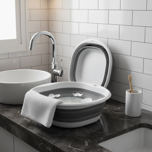 Lavabos pliants en plastique lavabos portables baignoire à linge pliante adulte bébé bassin de bain salle de bain accessoires de cuisine lavabo