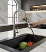 Mitigeur cuisine inox brossé bec haut…