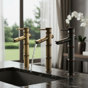 Robinet de centre commercial chaud et froid, robinet de cascade, laiton antique, bronze, finition noire, haute qualité, HOBasin Robinet de centre commercial chaud et froid, robinet de cascade, laiton antique, bronze, finition noire, haute qualité, HOBasin
