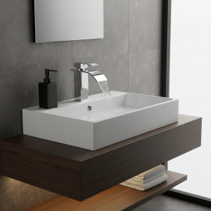 Lavabo cascade en acier inoxydable, robinet haut et bas, toilettes chaudes et froides noires, lavabo d’hôtel, salle de bains, maison Lavabo cascade en acier inoxydable, robinet haut et bas, toilettes chaudes et froides noires, lavabo d’hôtel, salle de bains, maison