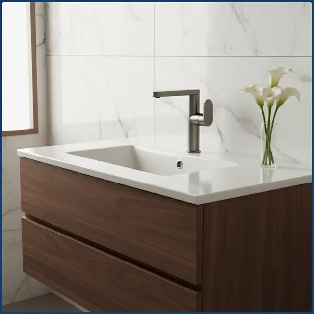 Robinet de lavabo d'eau chaude et froide