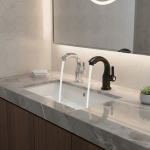 Robinet de lavabo de salle de bains, purificateur d&rsquo;eau ABS, robinet à trou à levier unique, salle de bains froide, cuisine, robinet d&rsquo;évier de salle de bains monté sur le pont