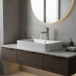 Robinet de lavabo de toilette 304 en acier inoxydable, robinet d&rsquo;eau chaude et froide, lavabo de lavabo Plus Table haute P robinet de lavabo