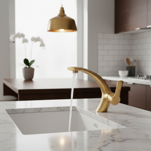 TOLM-Robinet d’évier chromé de luxe, robinet de bassin créatif, robinet chaud et froid, monté sur le pont, or TOLM-Robinet d’évier chromé de luxe, robinet de bassin créatif, robinet chaud et froid, monté sur le pont, or