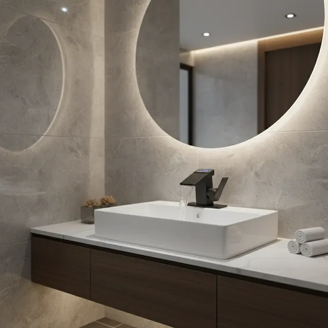 Température de l'eau chaude et froide Lavabo à LED
