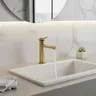 Robinet de lavabo en or brossé – vue 1
