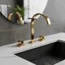 Robinet de lavabo de salle de bains doré noir