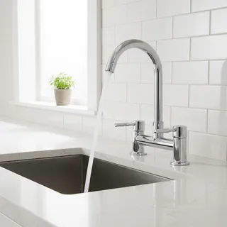 Robinet mitigeur d'eau chaude et froide à Double poignée