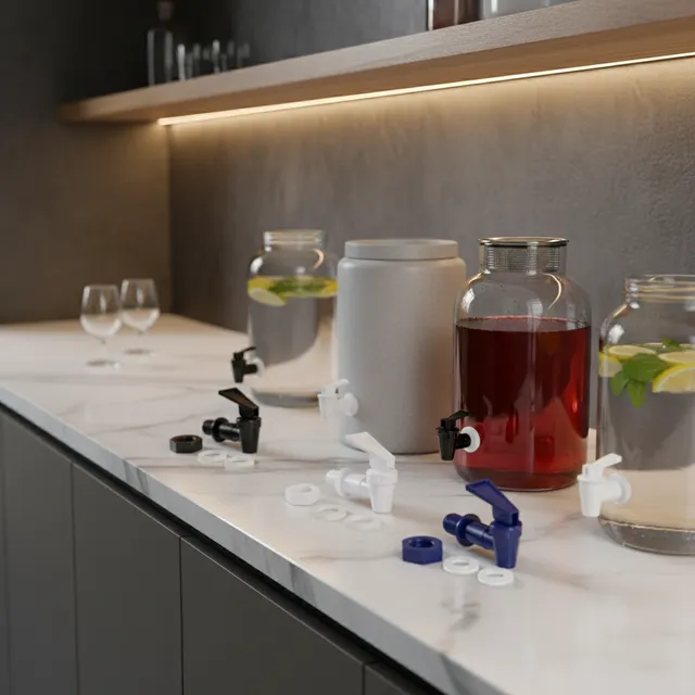 Robinet de bouteille de vin en verre plastique