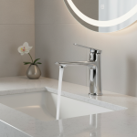 VGX robinets de salle de bains mélangeur de lavabo robinet d&rsquo;évier en or robinet de lavabo gastronomique robinet d&rsquo;eau chaude et froide grue en laiton robinet gris chromé