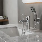 Robinet de douche salle de bains lavabo monotrou robinet en laiton avec accessoires de douche évier lavabo robinet accessoires