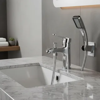 Robinet de douche salle de bains lavabo monotrou robinet en laiton…