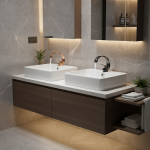 Robinets de centre commercial avec poignée unique, or rose, noir, robinet de ark chromé, cascade chaude et froide, F/05 ets