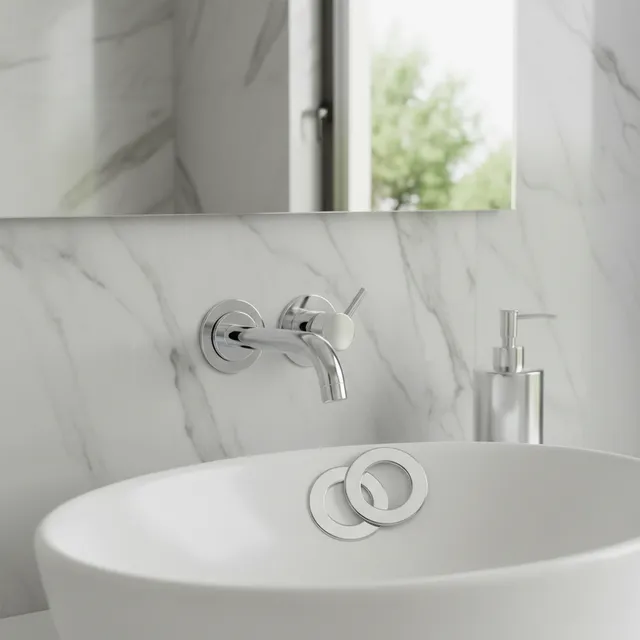 Rosace écusson plomberie rond fendu acier inoxydable…